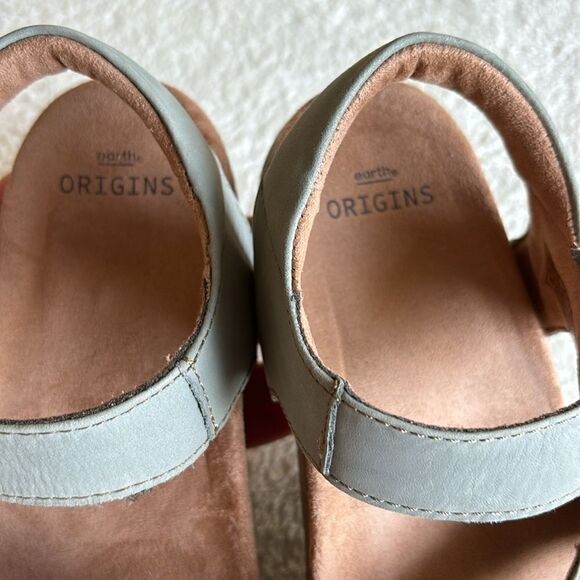 Earth Origins‎ Comfort Sandals Orlene Blue Leather Hook & Loop Strap women’s 10 - Picture 5 of 8